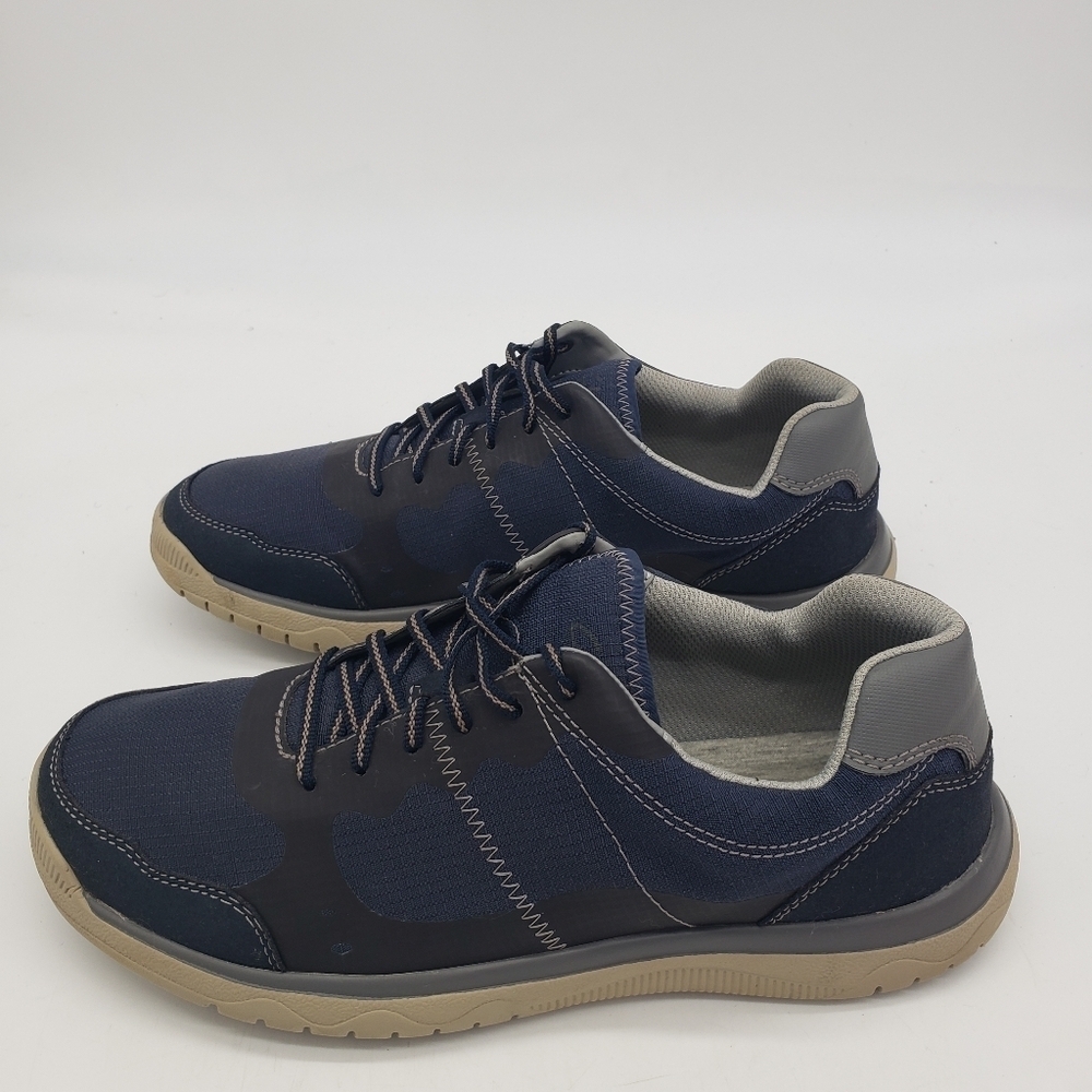 Clarks Shoes Mens 8.5 Votta Edge Blue Canvas Low Top Oxford Sneakers - Picture 8 of 9